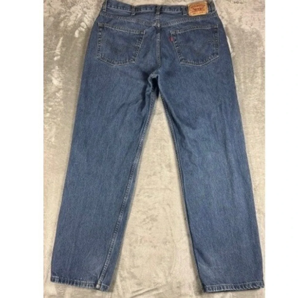 Levi's Jeans Mens 38x34 550 Relaxed Fit Tapered‎ Leg Medium Wash Blue Denim